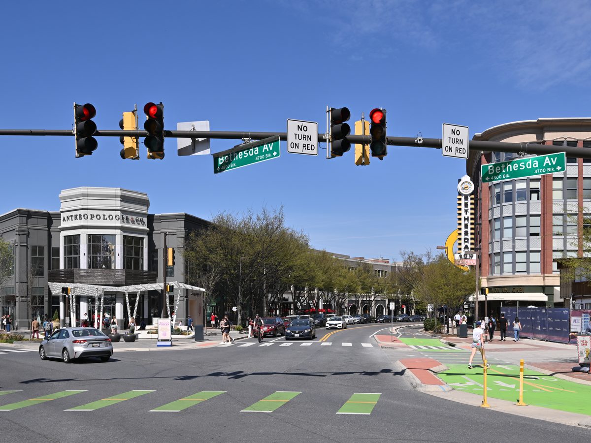 Bethesda downtown intersection 2025-03-30 11-38-17 in Bethesda, MD